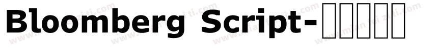 Bloomberg Script字体转换